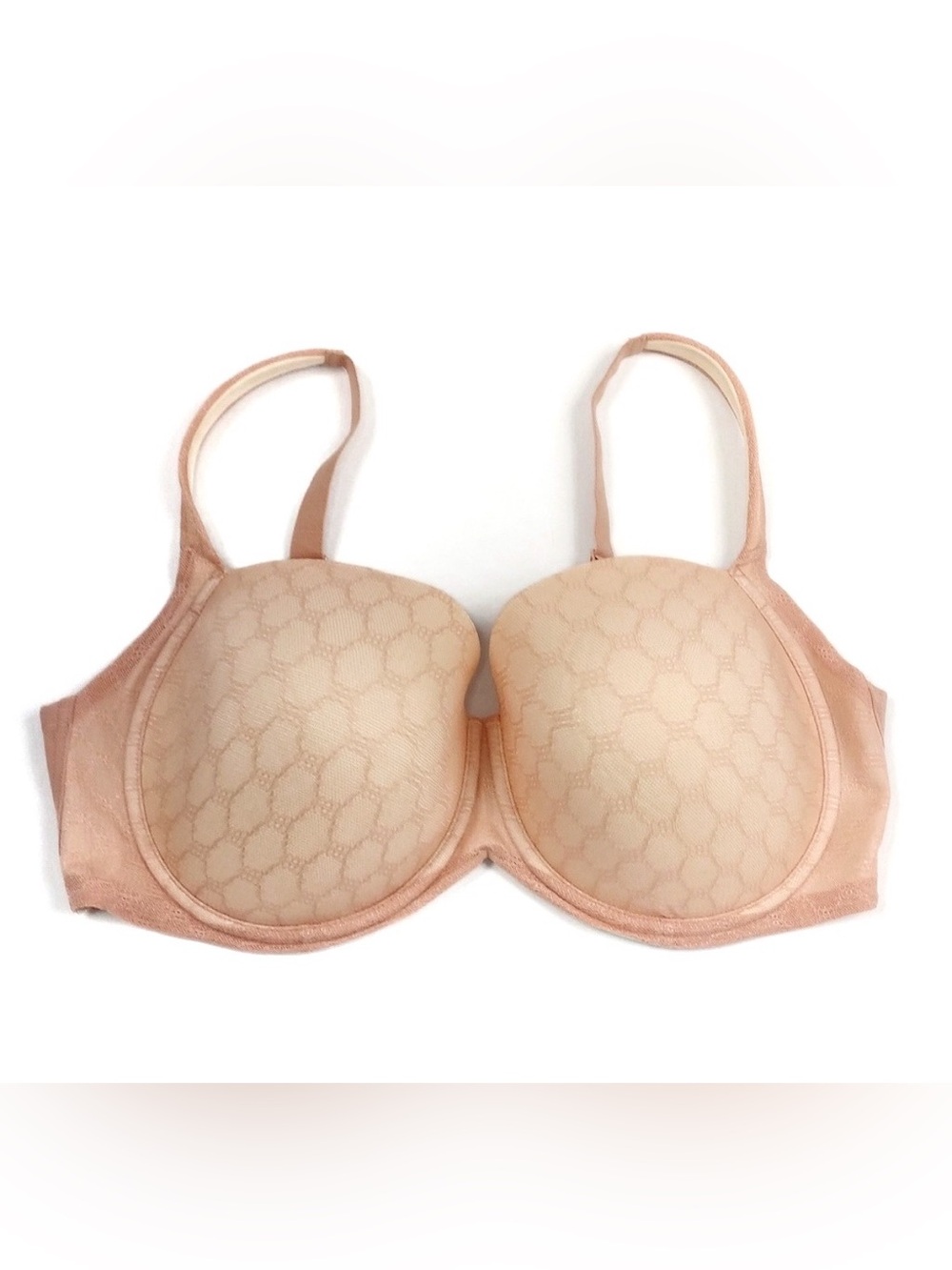 Soma Bra Stunning Support Geo Lace Full Coverage Underwire Back Close Lined 34G